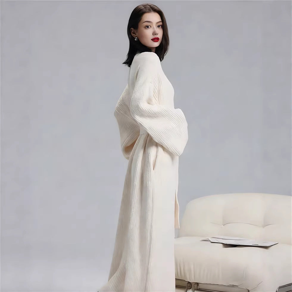 2026 Autumn/Winter New Solid Color Cardigan Robe/Bathrobe - Soft, Comfortable, Casual, Can Be Worn Out or At Home - Women's Clothing