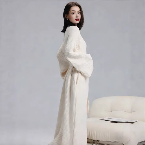 2026 Autumn/Winter New Solid Color Cardigan Robe/Bathrobe - Soft, Comfortable, Casual, Can Be Worn Out or At Home - Women's Clothing