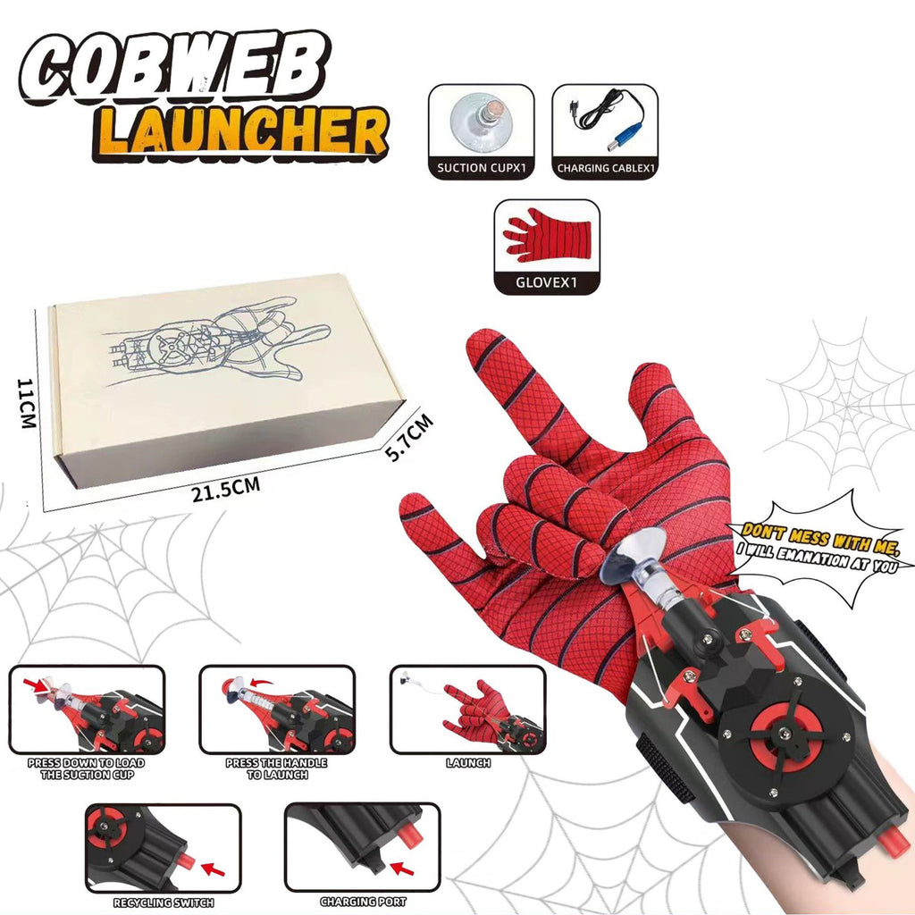 Cross-border Spider Web Spinner Electric Launcher Glove Shooting Web Spinner