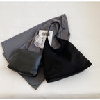 Casual commuter large capacity women's bag 2026 new autumn and winter suede tote bag niche versatile shoulder bag