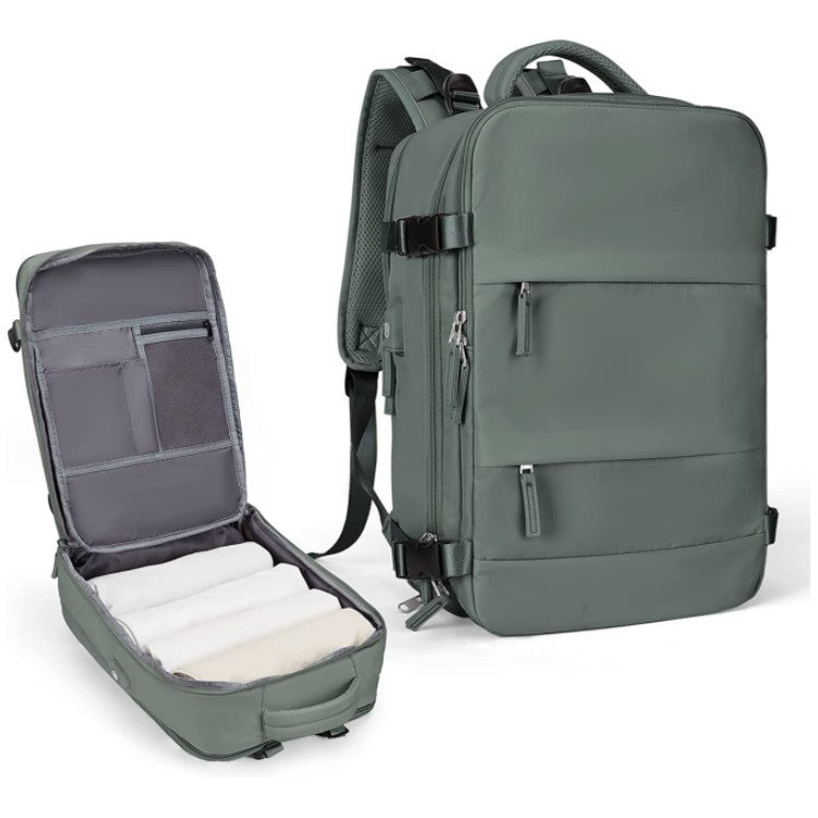 Large capacity travel bag double zipper leisure backpack