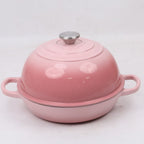 Cast iron enamel black bread pan/baking pan/frying pan, 26cm diameter.