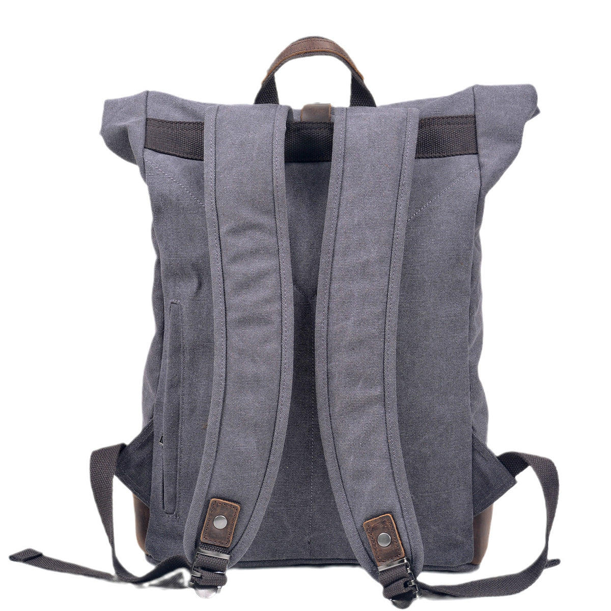 European and American retro washed canvas men's bag backpack large capacity roll top expansion backpack men's bag outdoor mountaineering bag