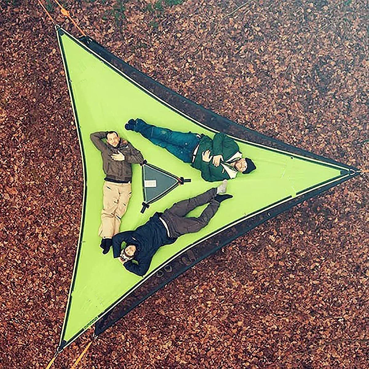 Air Multiplayer Triangular Hammock Portable Mesh, Mesh Hammock Aerial Tree Tent Leisure Mesh Bed
