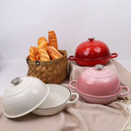 Cast iron enamel black bread pan/baking pan/frying pan, 26cm diameter.