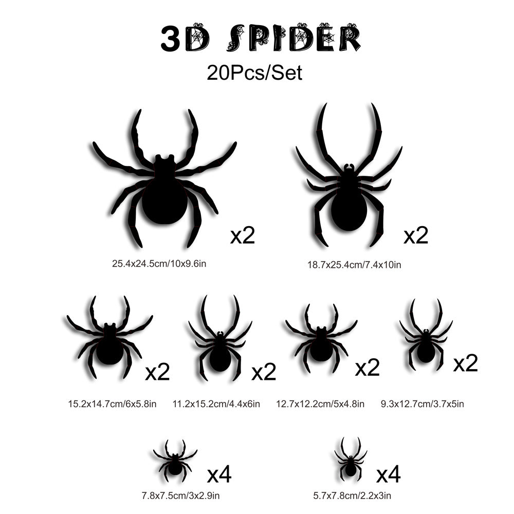 Cross-border 3D Halloween LED Night Light Bat Spider Festival Party Garage Decoration