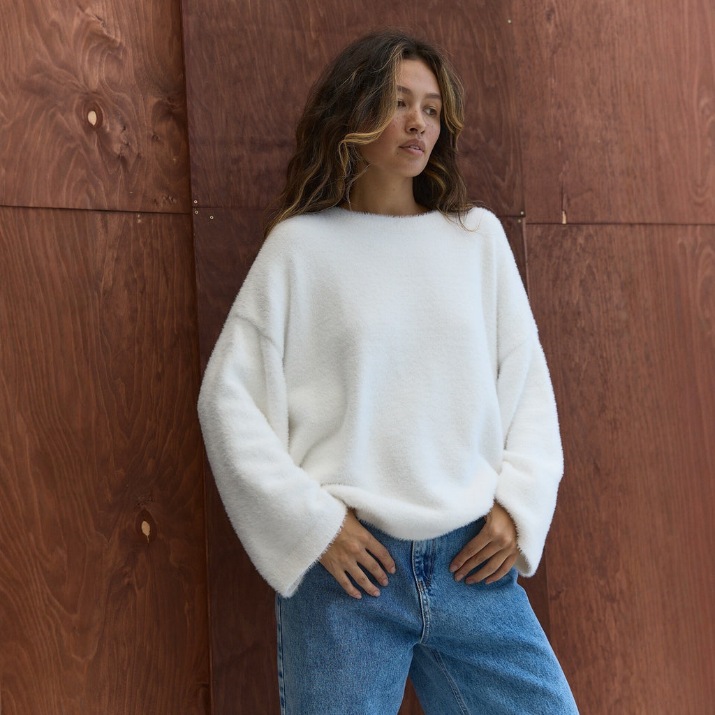 2026 Autumn/Winter New Style Faux Mink Cashmere Loose Round Neck Sweater for Women, Soft Knitted Pullover, Hot Selling Across Borders
