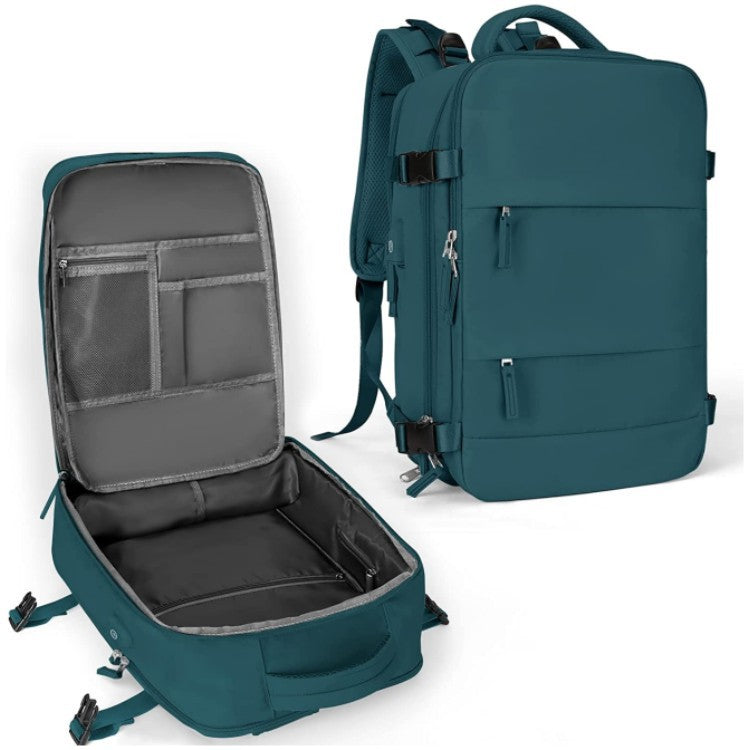 Large capacity travel bag double zipper leisure backpack
