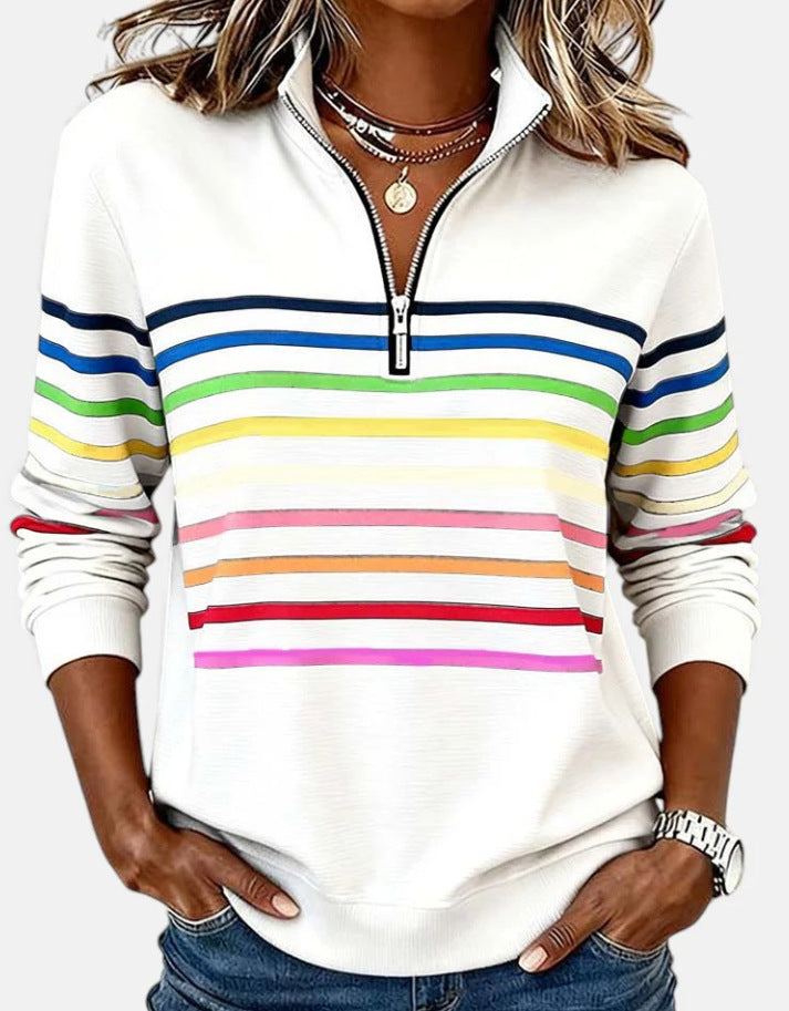 2026 Autumn/Winter Half-Zip Hoodie Women's Top