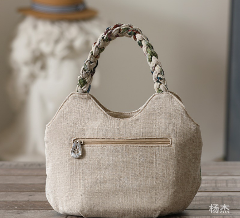 Ethnic style woven small handbag retro style fabric gourd craft handbag light