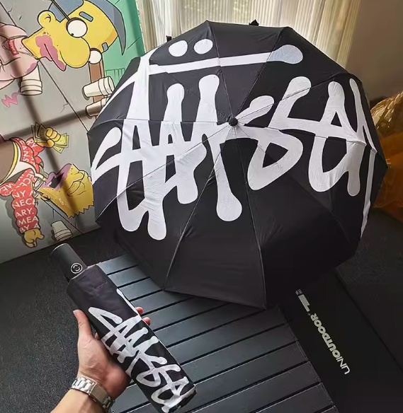 MF1643 "Japanese Trendy Brand Umbrella Men's Large Double Automatic Umbrella Women's Rain and Rain Dual Use Summer Sunscreen Umbrella Black and White Personality"